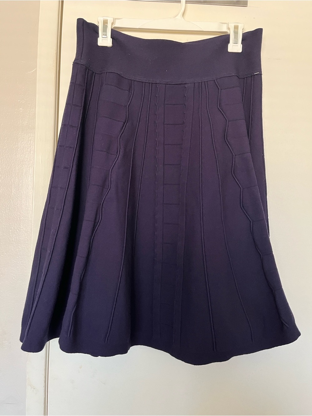 Scads A-line Knit Skirt in Deep Navy size L